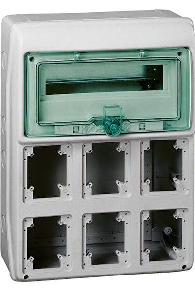 Schneider Electric Cutie de siguranțe impermeabilă, montată pe perete, cu 12 ...