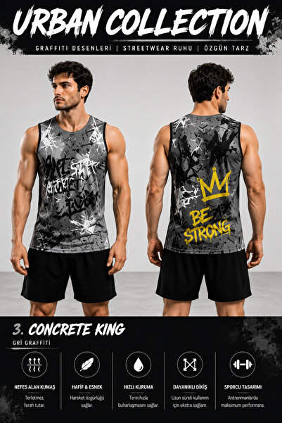 BEYDEX تي شيرت رجالي ماص للرطوبة وسريع الجفاف من مجموعة Urban Collection Spor...