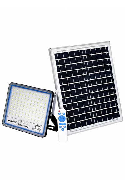 Jortan Proiector Solar LED Slim 400W cu Panou Solar Monocristalin, Telecomand...