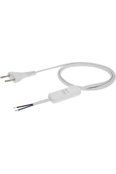 Elgotech Conector cablu Mufă plată B U H03vvh2-f 2x0,5 Alb S-13w-0 5-2-1 2m