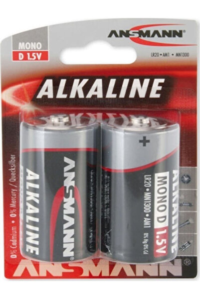 ANSMANN Pachet de 2 baterii alcaline D 1.5V Cod: 1514-0000