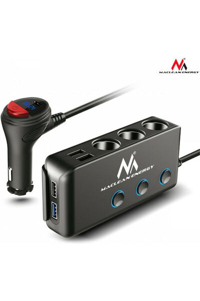 Maclean Energy Încărcător auto 18W 6.8A cu porturi: 4xUSB 3xBrichetă cu cablu...