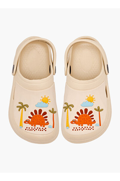 Aqua Kids Dinosaur Applique Clogs