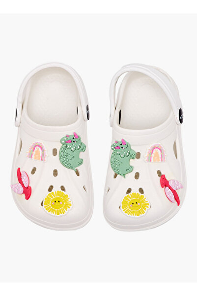Aqua Girls Applique Detail Clogs