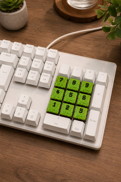 Makerpax Minecraft Temalı Num Lock Keycaps Seti - Cherry MX Uyumlu Mekanik Klavye Sayısal Tuş Takımı