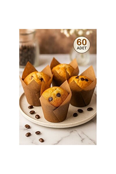 Empressco Tulip Shaped Muffin Cake Mold, 60 Pieces, Durable and Stylish Design