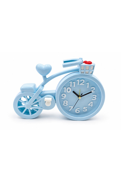 BRANDLESS Ceas decorativ de masă în formă de bicicletă retro, albastru