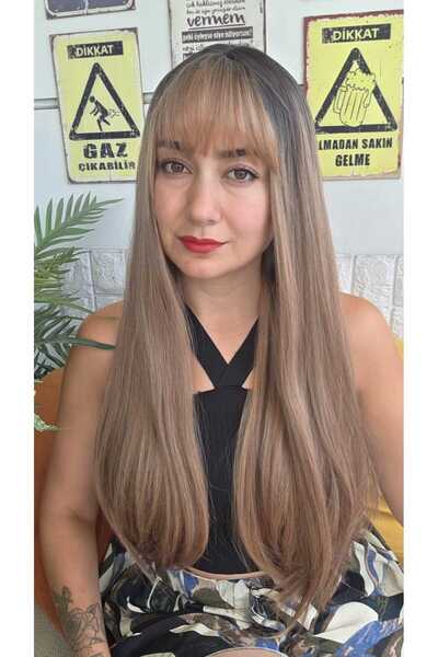 Perukçu Alev KAHKÜLLÜ,PERÇEMLİ SENTETİK PERUK 8485A