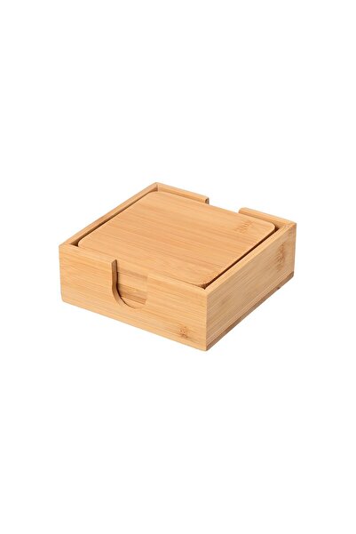 Estia Home Art Estia Σουβέρ Bamboo Essentials 11x11cm Με Θήκη 5 Τεμ.