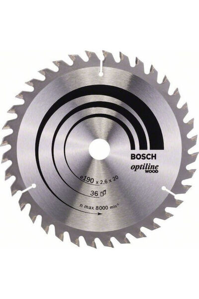 Bosch Lamă de ferăstrău Optiline Wood 190x20mm Disc de tăiere pentru lemn, di...