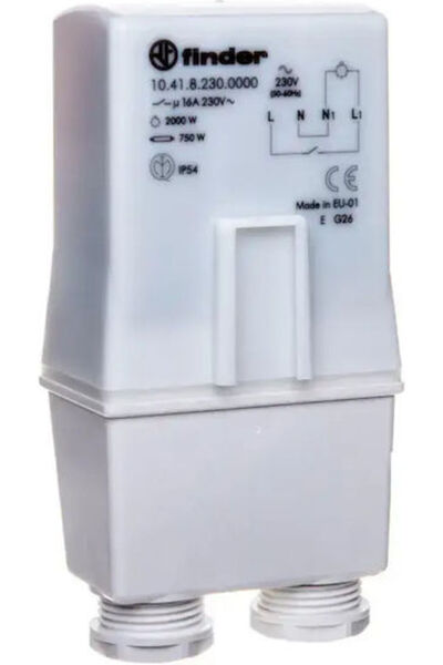 finder Întrerupător Twilight 1z 16A 230V AC 1-80 Lx IP54 10.41.8.230.0000