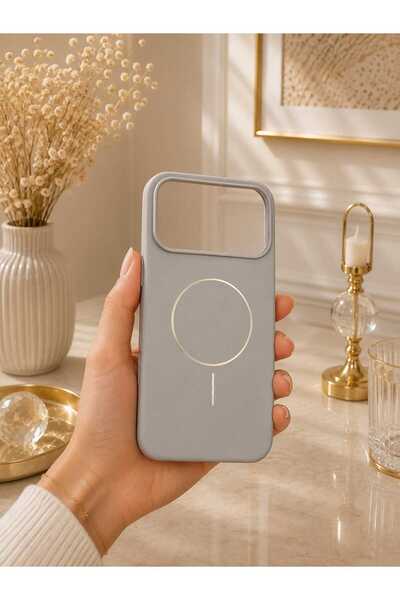 Case I PHONE 17 PRO MAX GRİDERİ ALTIN KAPLAMA MAGSAFE KILIF