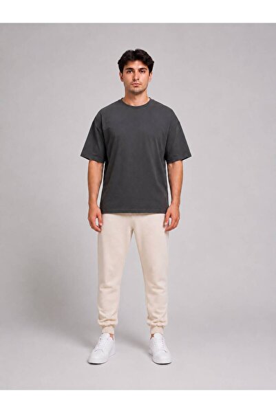UNISEX FÜME OVERSİZE GENİŞ KESİM T-SHIRT