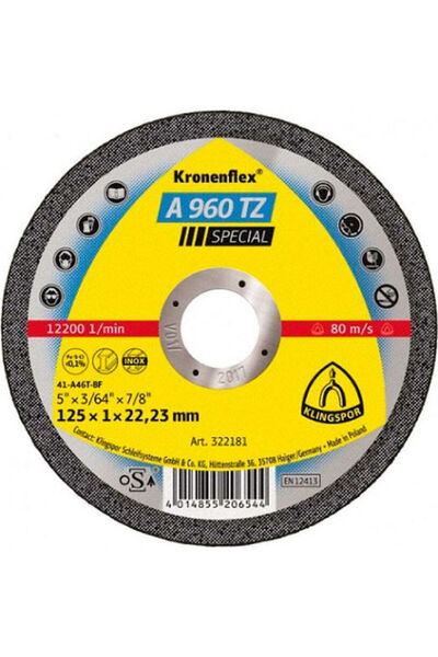 KLİNGSPOR Disc de tăiere metal, diametru 125mm, 25 bucăți