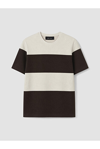 LC Waikiki Vizyon New Season Crew Neck Color Block Men's T-Shirt