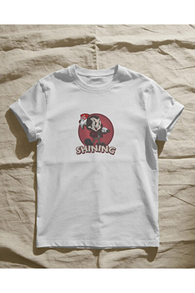 buzagi The Shining Regular Unisex White T-Shirt