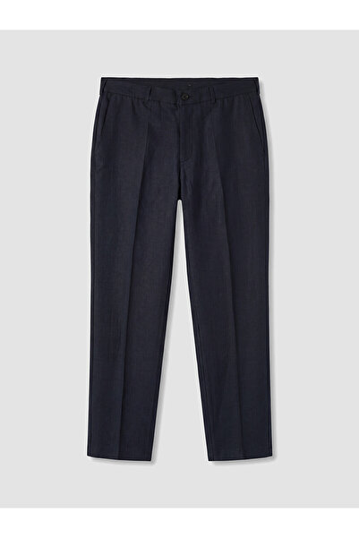 LC Waikiki Southblue Navy Blue Regular Fit Men's Pleated Trousers