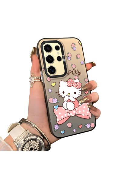 ucuc Samsung Galaxy S24 Ultra Compatible Hard Acrylic Back Silicone Edge Lens...