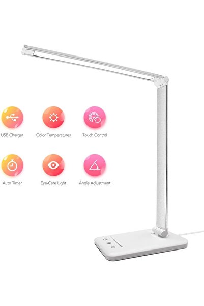 Arabest LED Desk Lamp, Table Lamp with USB Charging Function, 5 Color Modes 1...