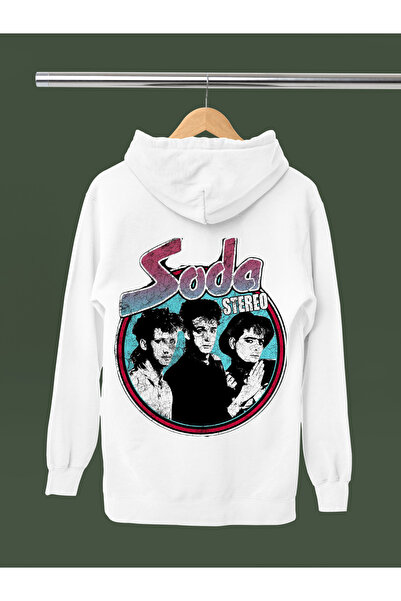 MAGORS Soda Stereo Printed Cotton Long Sleeved 3-Yarn Hooded Rock Sweatshirt