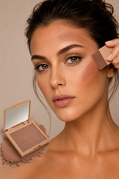 Dora Joy Talc Free Bronzer & Kontür Angel Dark 03 Mat Bronz Vegan E Vitamini / My Joy Sculpting Bronzer & Contour