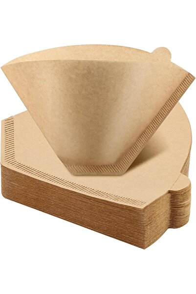 Arabest 100-Piece Unbleached #4 Cone Coffee Filters, 8-12 Cup Disposable Pape...
