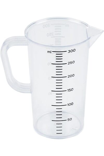 Cuisine Art 300ml PP Plastic Measuring Jug – BPA-Free White Graduated Beaker ...
