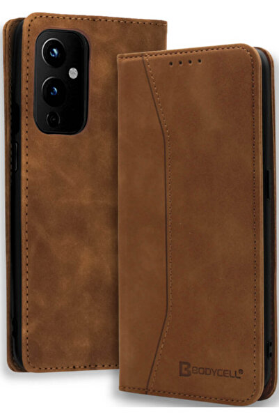 Bodycell Θήκη - Πορτοφόλι OnePlus 9 - Brown