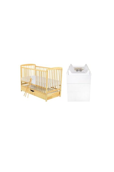 Babyneeds Set mobilier pentru copii, BabyNeeds: Patut din lemn de pin, Ola, 1...