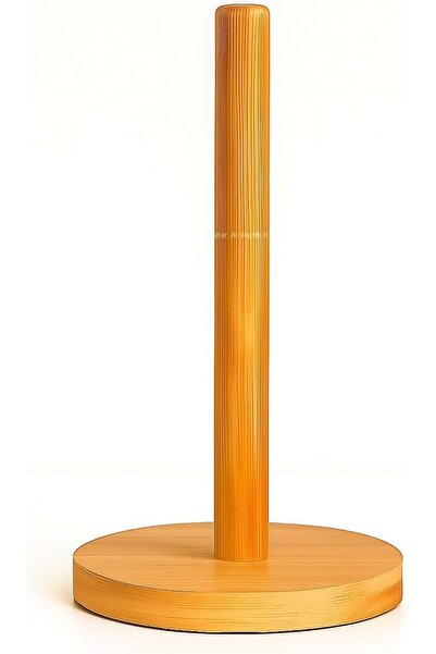 Yıldızan Ysf Shop Bamboo Paper Towel Holder Natural Wood Vertical Paper Towel...