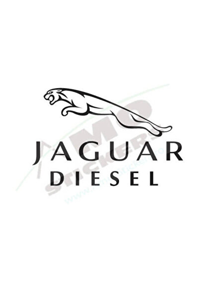 Amo-Stickers Sticker auto JAGUAR DIESEL 25cm Rosu
