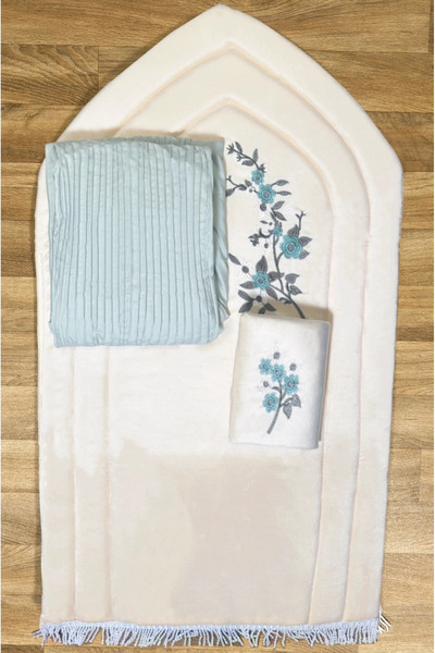 mo67af Nadha Flower Prayer Set |   Comfortable Padded Prayer Mat for Kneeling...