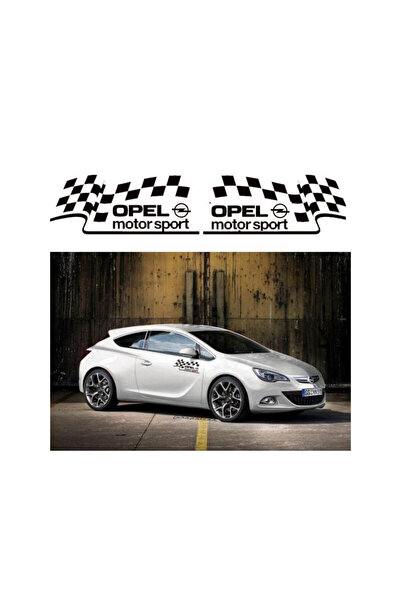 Amo-Stickers Стикер Opel MotorSport Комплект за горна и долна част 40см Черен