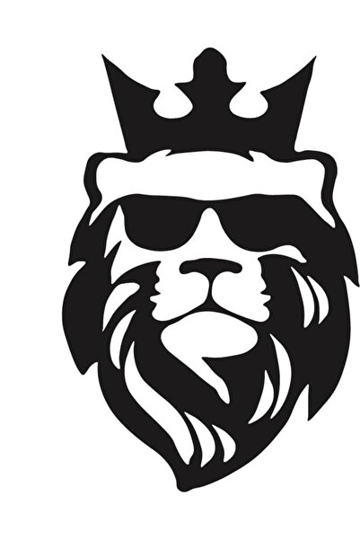 Amo-Stickers Стикер за кола Цар Лъв 25см Черен