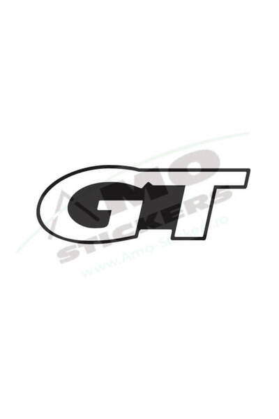 Amo-Stickers Sticker auto GT 25cm Alb