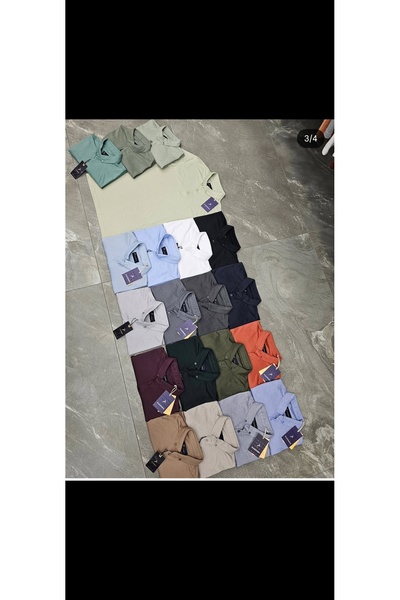 Cinar erkek giyim Men's Polo Neck T-Shirt Slim Fit Combed Cotton Short Sleeve Summer Wear