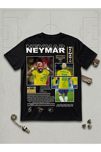 SVART WEAR تي شيرت نيمار مطبوع برقبة دائرية 100% قطن بأكمام قصيرة للأطفال وال...