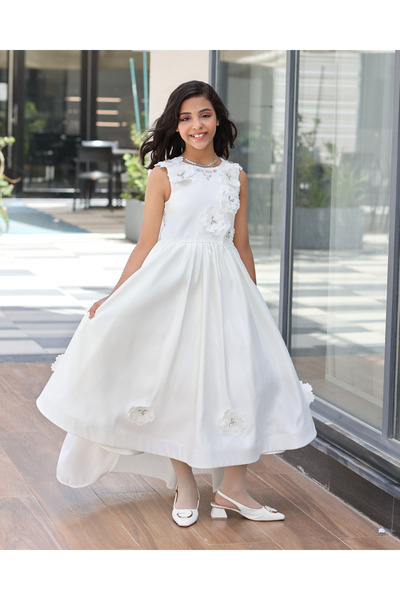JO FASHION Luna's Dress with Enchanting Peony Flowers
