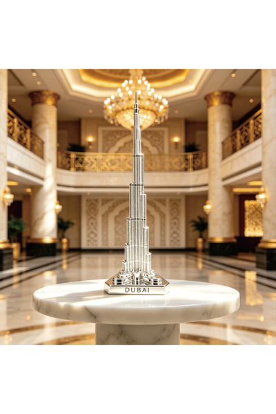 NUJET Dubai Burj Khalifa metal ornaments Middle East landmark building model ...