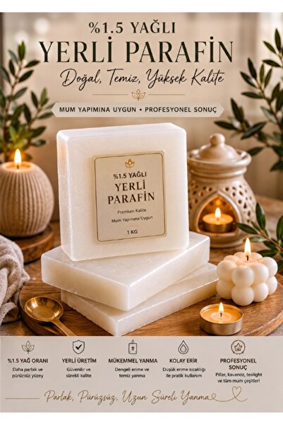Civitas Dei %1,5 Yağlı Yerli Parafin – Mum Yapımı İçin Premium Kalite