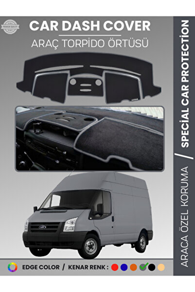 COLONY Ford Transit 2013-2018 Gri Torpido Örtüsü Ön Göğüs Koruma Torpido Koru...