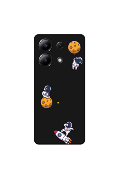 Other Xiaomi Redmi Note 13 4G Cute astronauts Black Colored Silicone TPU Θήκη