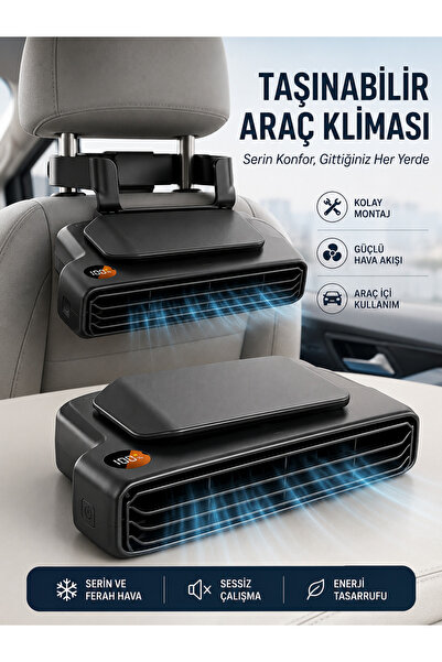 shop Taşınabilir Araç Fanı Mini Araç Kliması, Torpido Üstü ve Koltuk Arkası K...