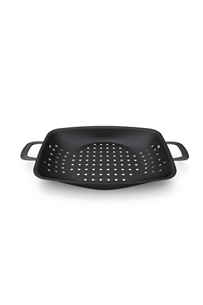 BK Cos perforat pentru gratar BK, 50x29cm, Otel carbon, Negru