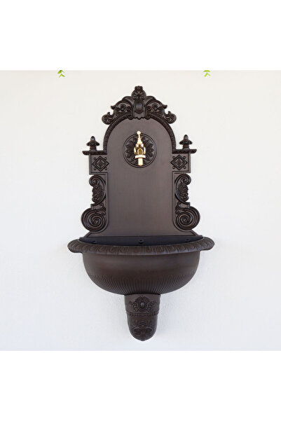 Kala Garden Античен градински стенен фонтан, кафяв