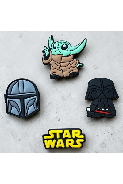 Buki'nin Atölyesi Jibbitz Terlik Süsü 4 lü set Star Wars Yoda