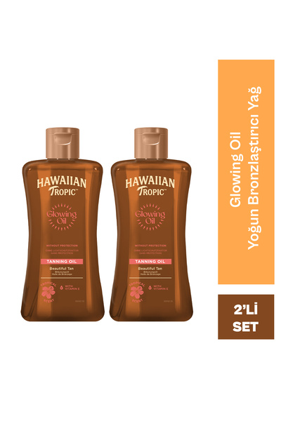 Hawaiian Tropic Glowing Oil Bronzlaştıcı Yağ x2