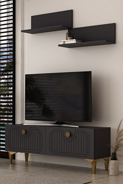 Dekortis Home Dekor 120DHDTÜR3AA HERA LAZER DESENLİ RAFLI TV SEHPASI,ÜNİTESİ ...