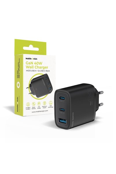 Mobile Origin MO13 40W GaN Charger, Black