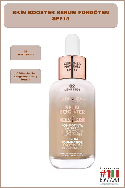 Deborah Skin Booster Niacinamide Hydra Fondöten SPF15 02